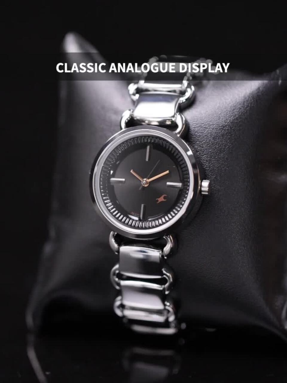 Buy Fastrack Women Black Dial Watch 6117SM01 Watches for Women - Main Image