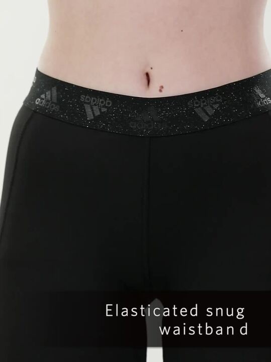 Buy ADIDAS Women Black Solid Alphaskin Glam On AEROREADY Training