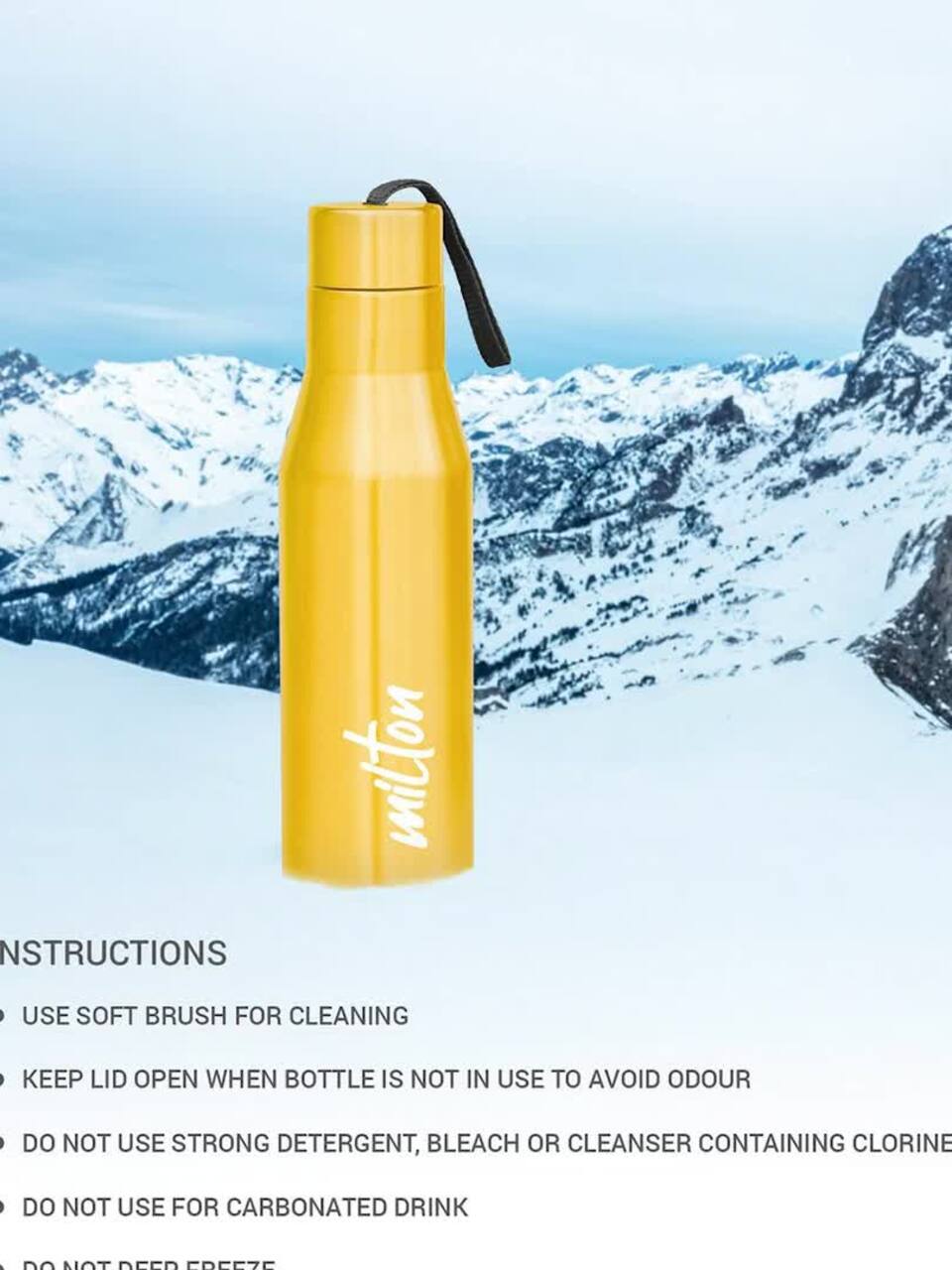 Buy Milton Super Yellow Stainless Steel Single Wall Vacuum Water