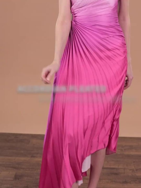 mango ombre pleated dress Gradient-effect pleated dress