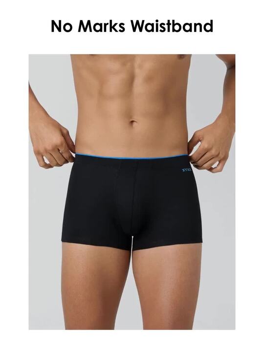 yu＊M Buy XYXX Men Solid Uno IntelliSoft Micro Modal Black Trunk