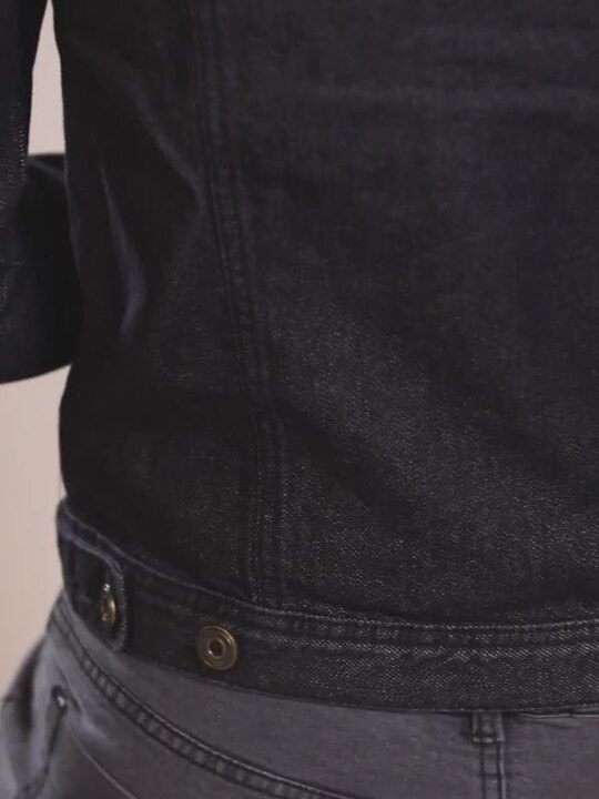 Buy Roadster Men Black Solid Denim Jacket - Jackets for Men