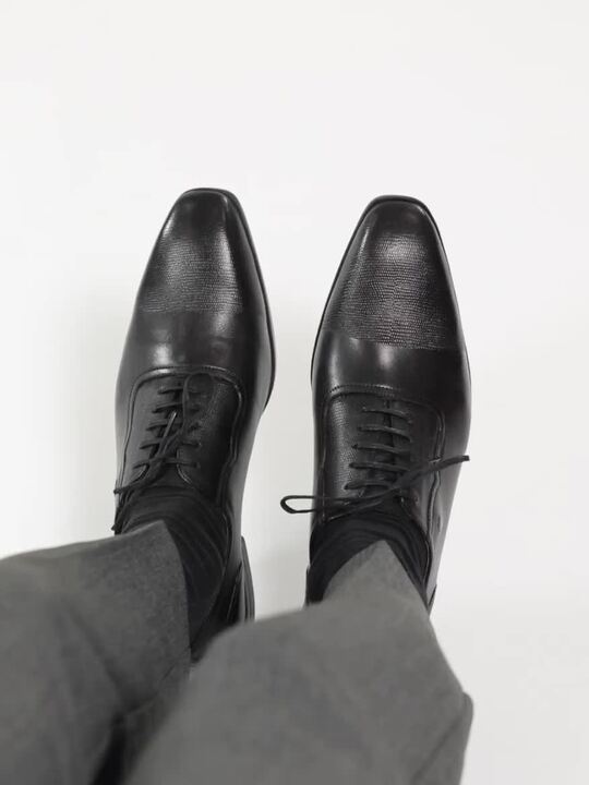 Louis Philippe Men's Black Shoes Oxford Louis Philippe Men's