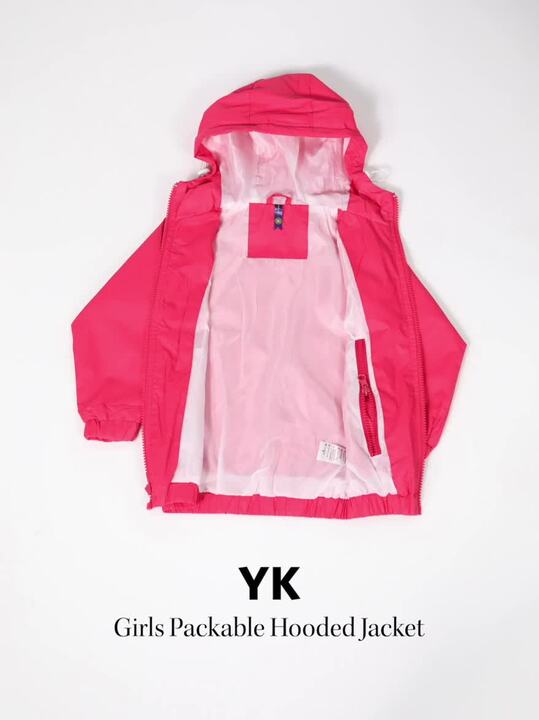 Buy YK Girls Fuchsia Pink Solid Hooded Tailored Jacket Jackets