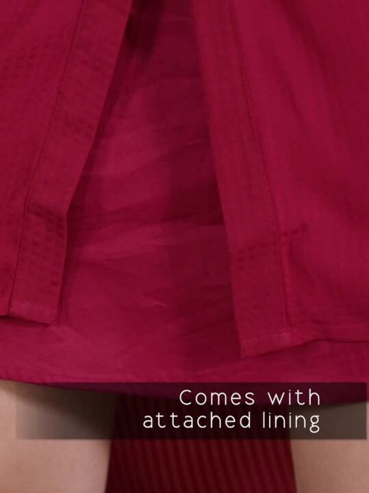 Buy Vero Moda Women Maroon Solid Shirt Dress With Pleated