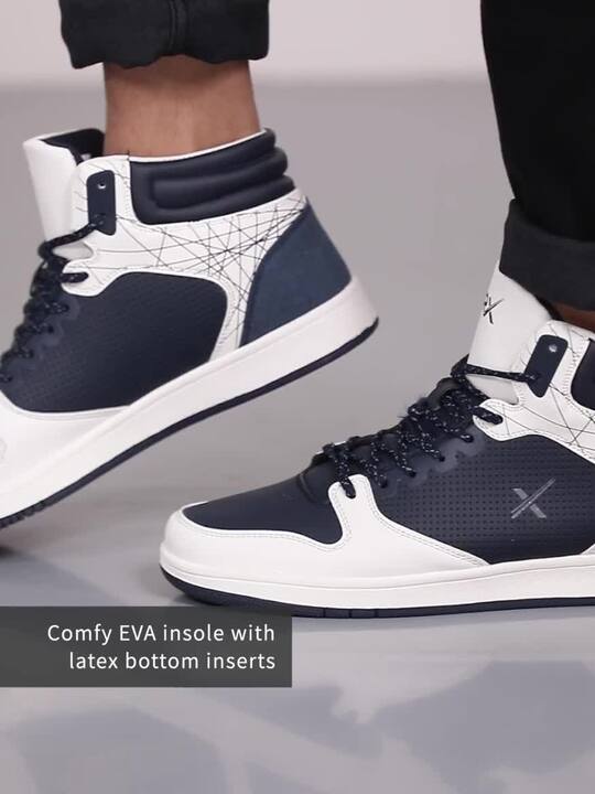 Buy HRX by Hrithik Roshan Men Navy & White Colourblocked Synthetic