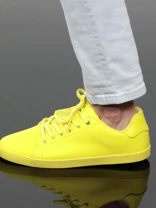 Buy United Colors of Benetton Men Yellow Perforated Sneakers