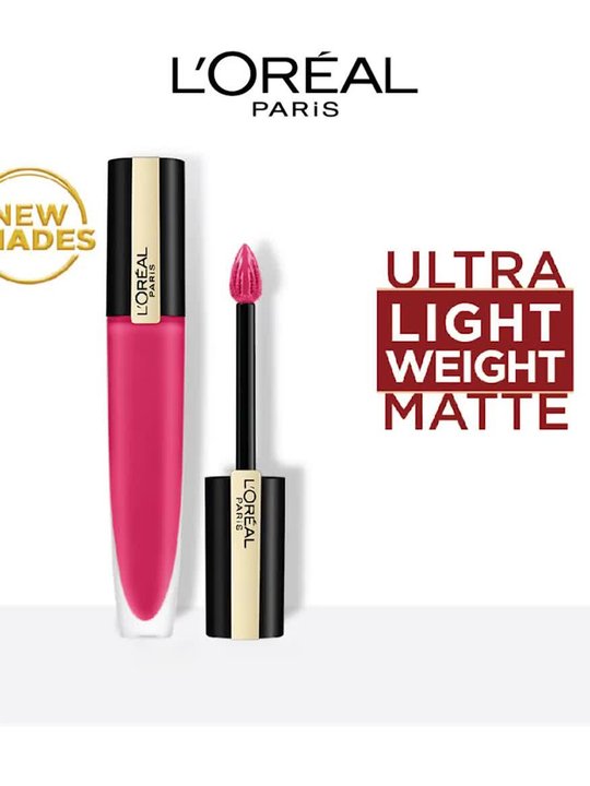 Rouge à Lèvres L'Oréal Signature Matte 128 I Decide - Rose Mat - Neuf Original