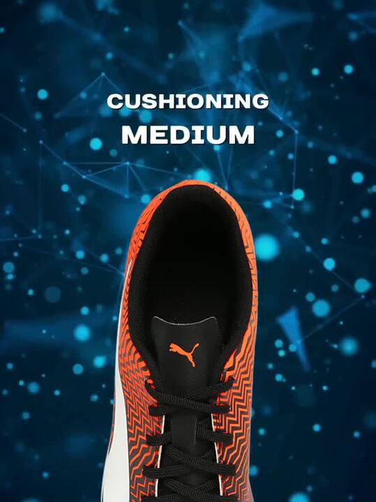 Buy Puma Men Orange Black Rapido II Football Shoes Sports