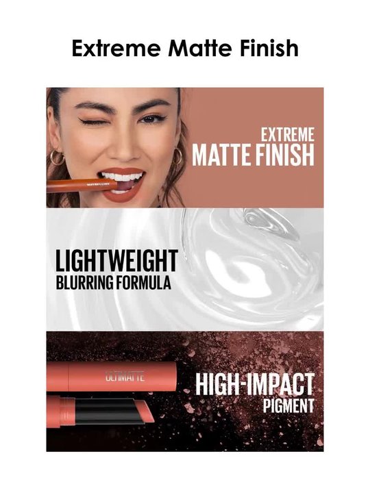 Maybelline Color Sensational Ultimatte Slim Lipstick In More Cedar – Matter Lippenstift Mit Neutralem Erdton