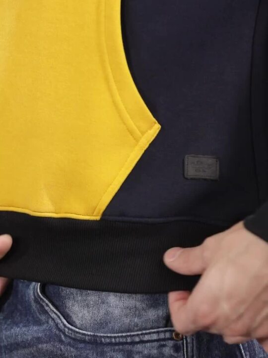Buy The Roadster Lifestyle Co Men Navy Blue Mustard Yellow Solid