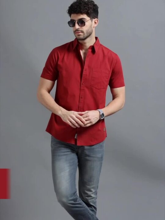 【WIRROW】CUPRO COTTON HALF SLEEVE SHIRT Buy The Roadster Lifestyle Co Pure Cotton Half Sleeve Shirts