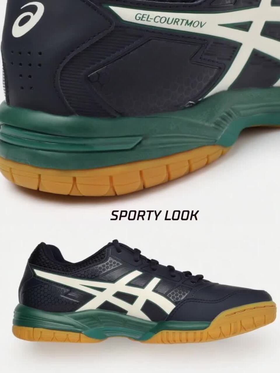 Buy ASICS Men Perforated Round-Toe COURTMOV Badminton Shoes