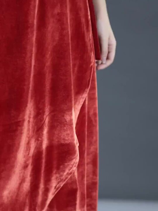 Buy Vero Moda Rust Red Velvet Wrap Skirt Skirts for Women