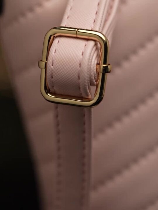 Buy Lavie Women Gnome Peach Pink Solid Structured Medium Tote Bag