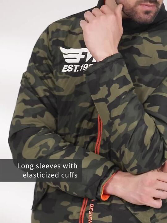 Buy Flying Machine Men Olive Green Camouflage Printed Reversible