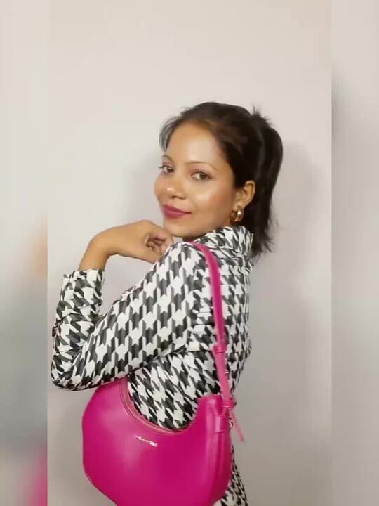 Buy MIRAGGIO Cindy Pink Half Moon Shoulder Bag Handbags for