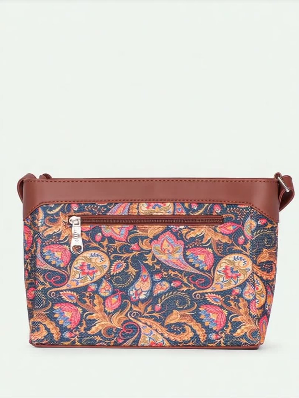 Buy ZOUK Harmony Paisley Printed Structured Sling Bag - Handbags