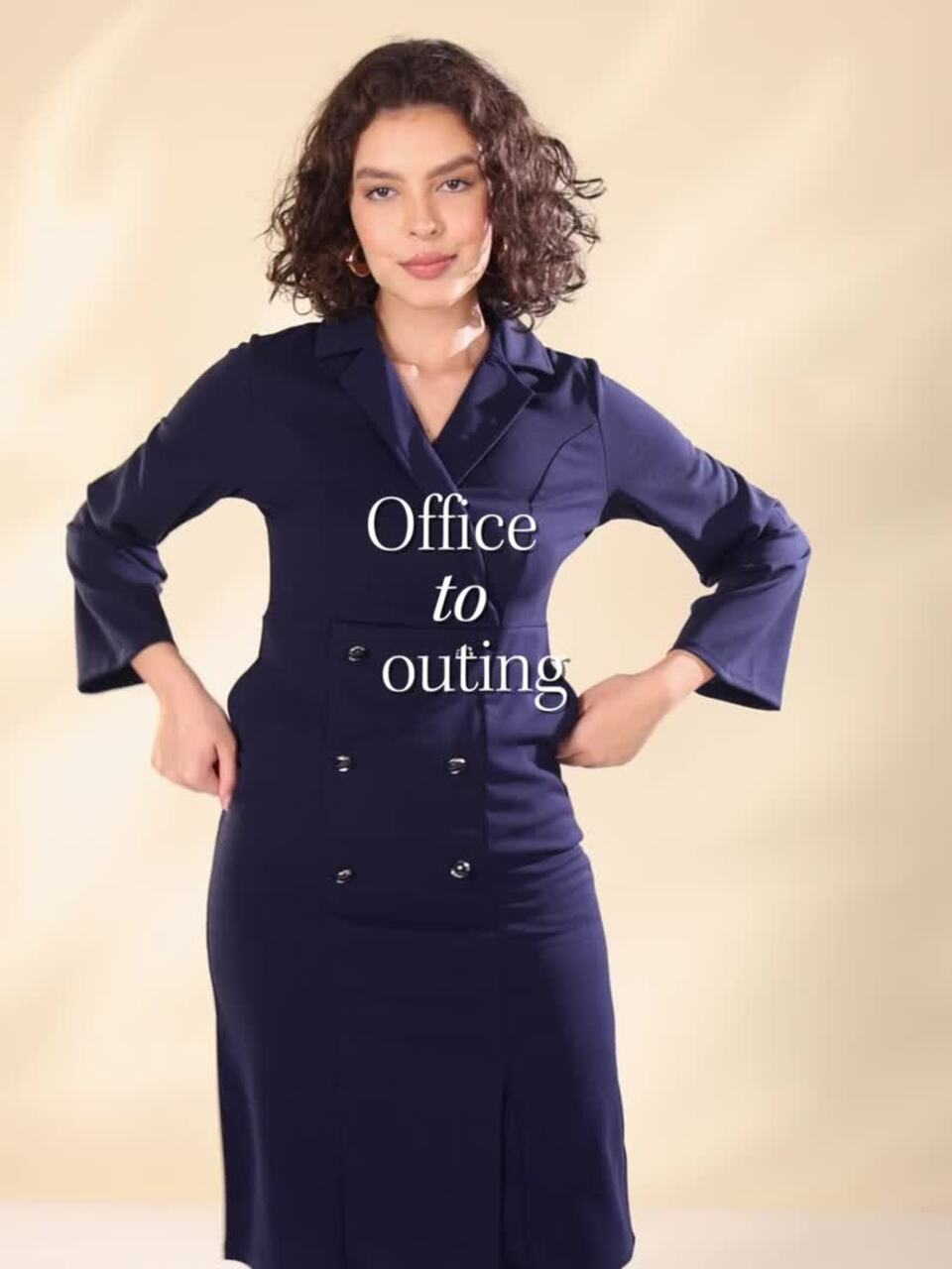 slim fit dress slacks Asymmetrical Flared Sleeve Blazer Dress – The FEO Collection
