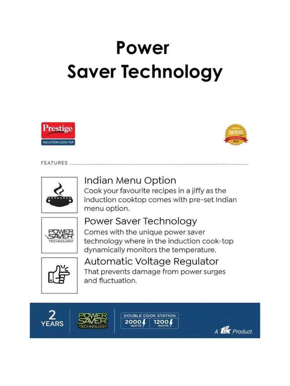 Buy Prestige Black PDIC Double Induction Cooktop-3200W