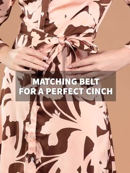 Shirt Dress Mango Belt Floral Dress Buy MANGO Satin Finish Floral