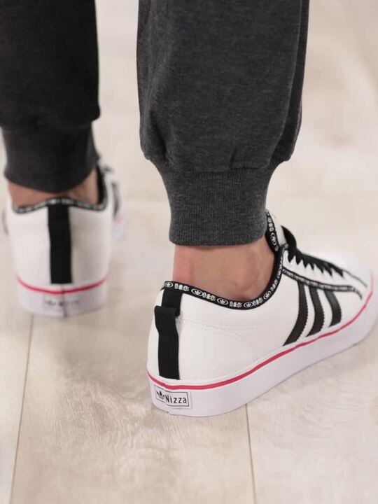 Buy ADIDAS Originals Men White Black Solid Nizza Sneakers