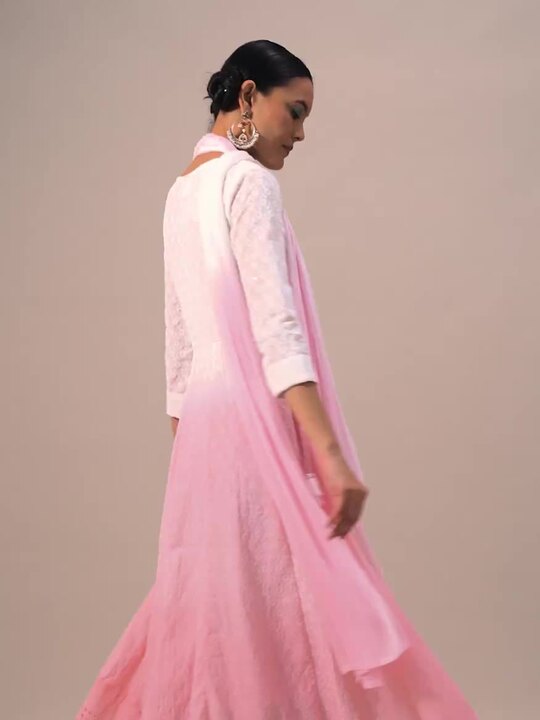 Buy KALKI Fashion Chikankari Embroidered Anarkali Ethnic Dress With Dupatta  - Ethnic Dresses for Women 25517186 | Myntra