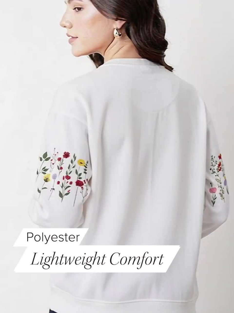 Buy Mast & Harbour Floral Printed Drop-Shoulder Sleeves Fleece