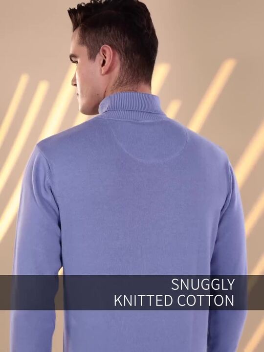 Buy Louis Philippe Pure Cotton Turtle-Neck Pullover Sweaters for
