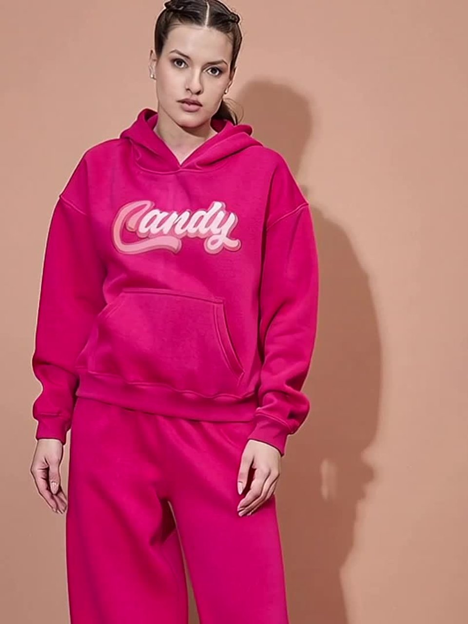 Buy Nun Printed Oversized Hoodie & Joggers Co-Ord Set - Co-Ords