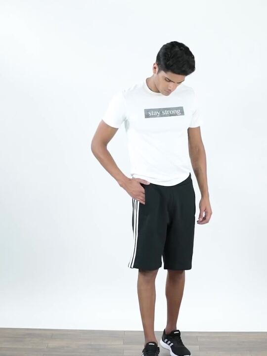 Buy ADIDAS Men Black Stripe Adicolor Sport Shorts Shorts for
