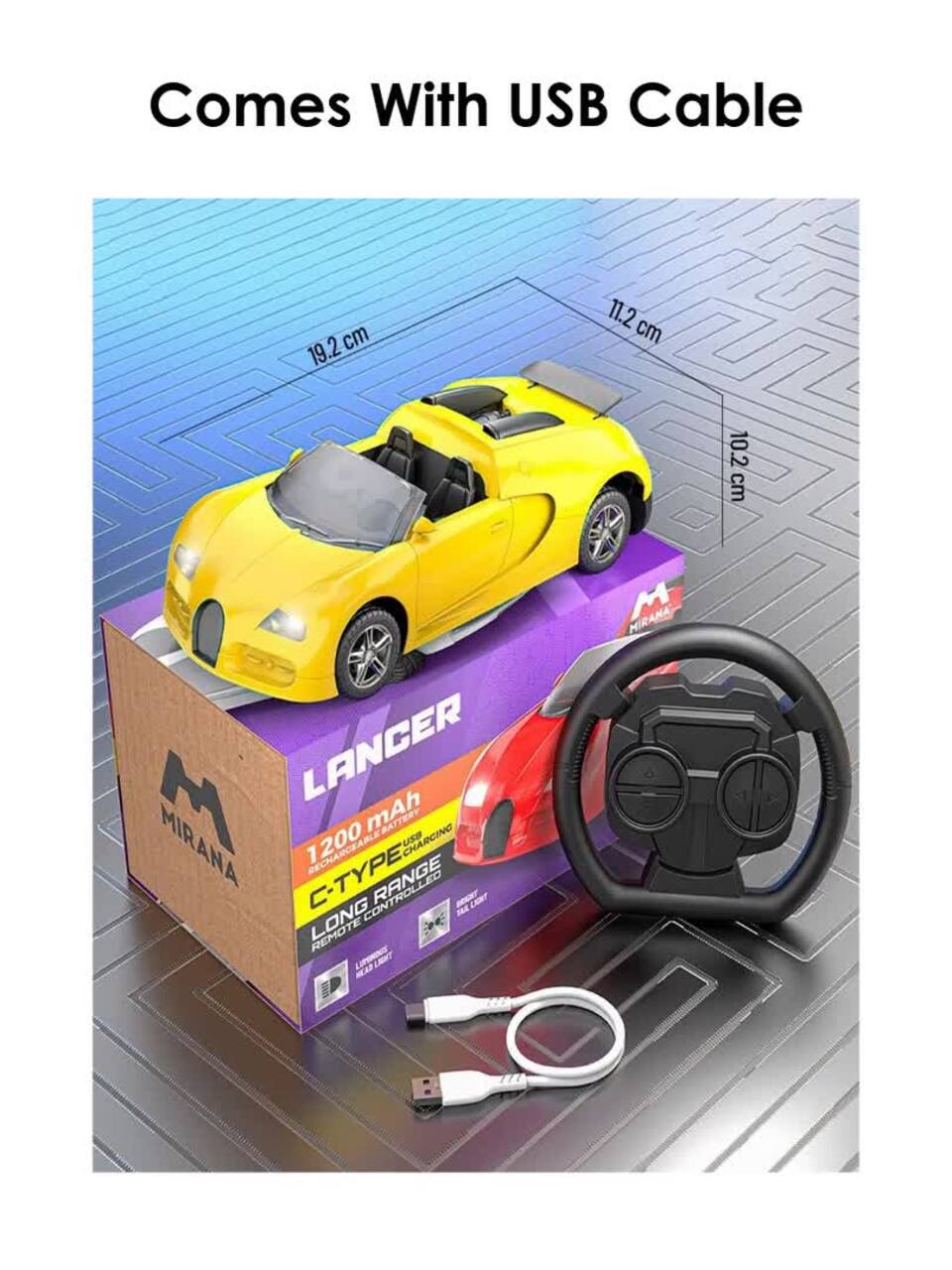 Buy Mirana Kids USB C Rechargeable RC Toy Car - Toy Vehicles for Unisex  Kids 26629412 | Myntra