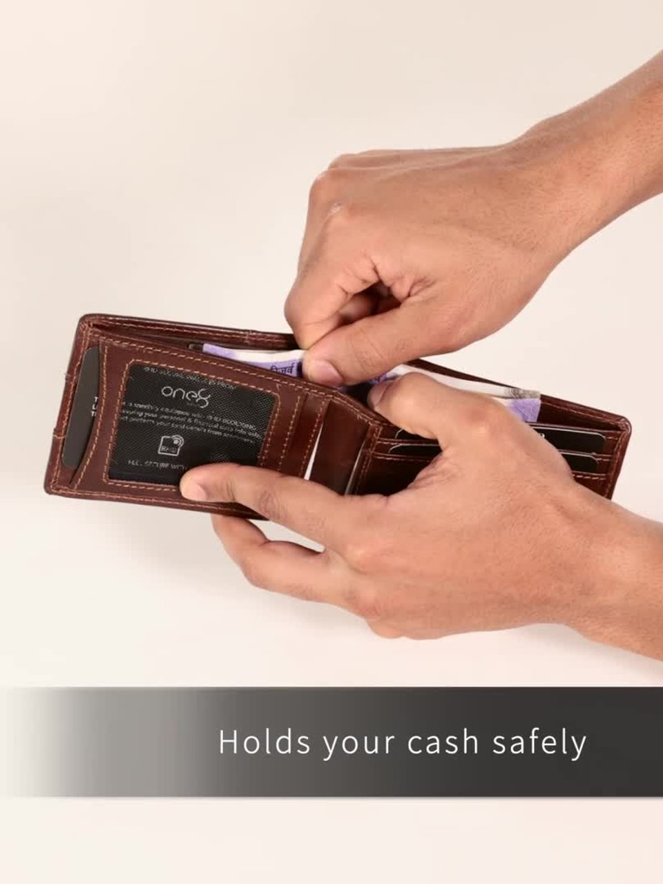 Buy One8 Men Cut Work Leather Two Fold Wallet - Wallets for Men