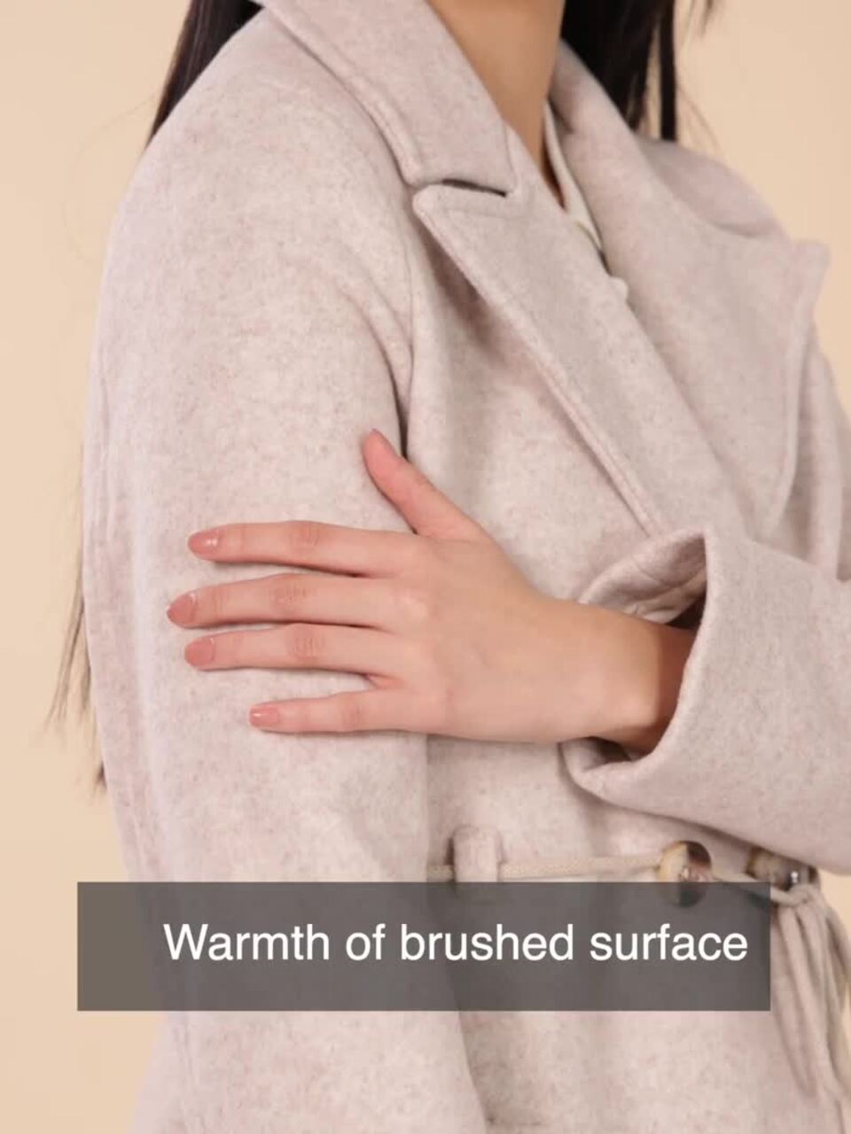 Buy Chemistry Women Off-White Solid Notched Lapel Overcoat with