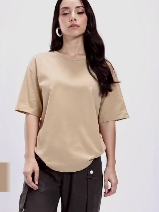 Buy Kook N Keech Drop-Shoulder Sleeves Oversized Pure Cotton T