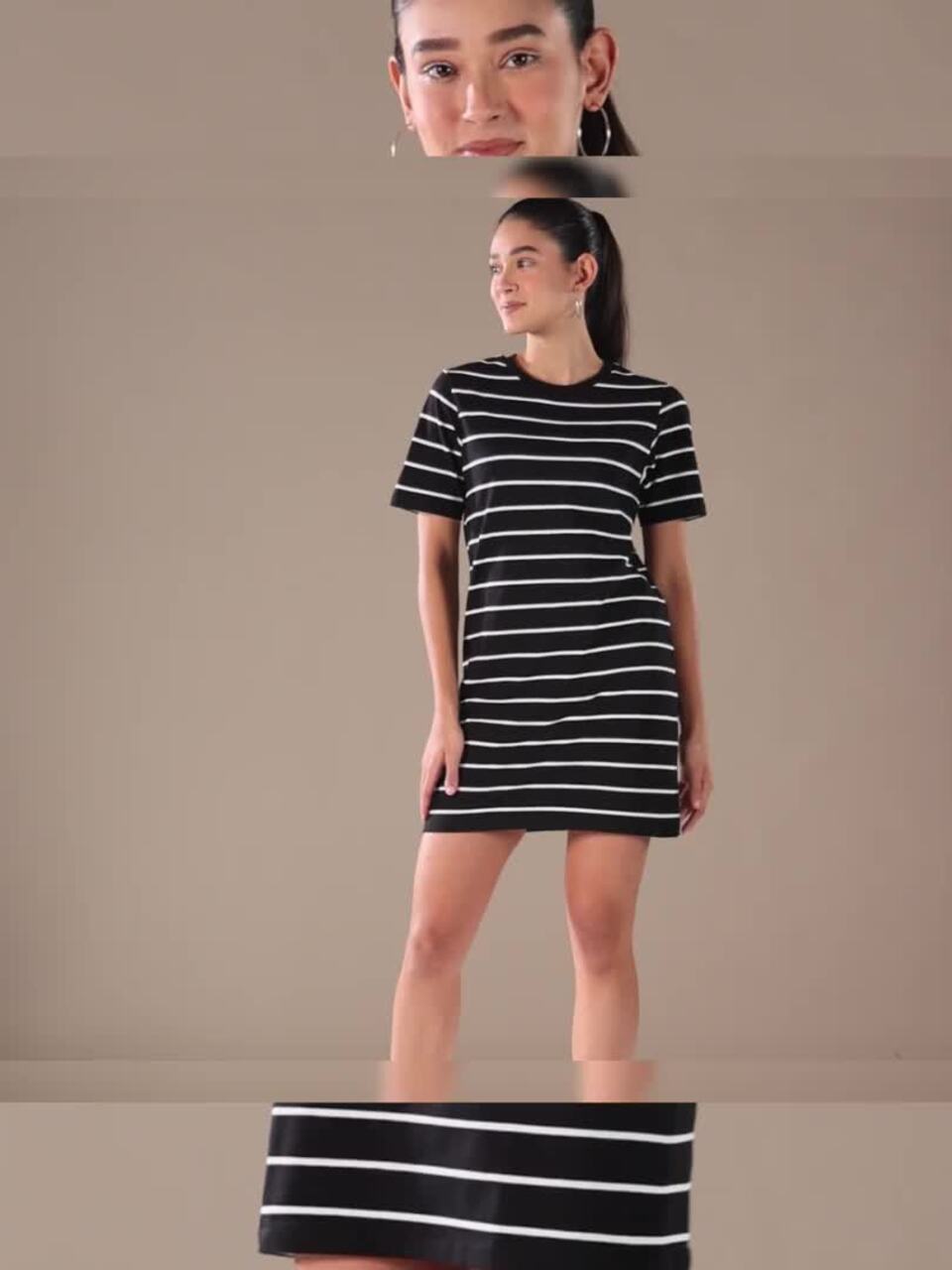 Buy SASSAFRAS Black & White Striped T-shirt Dress - Dresses for Women 9553331 | Myntra Buy SASSAFRAS Black & White Striped T-shirt Dress - Dresses for Women 9553331 | Myntra