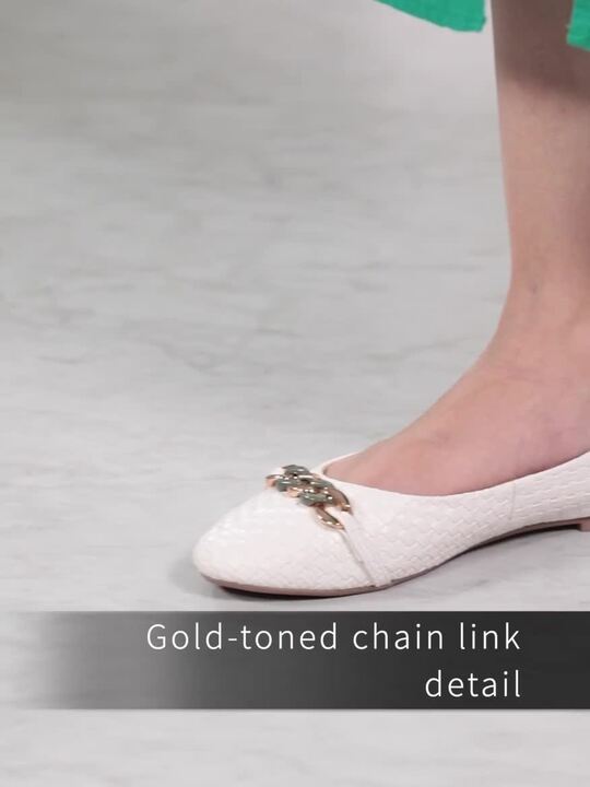 Buy Carlton London Women Basketweave Textured Ballerinas with