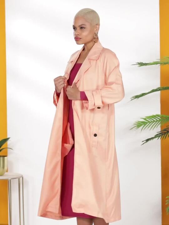 Peach Trench Coat Buy DOROTHY PERKINS Women Peach-Coloured Solid