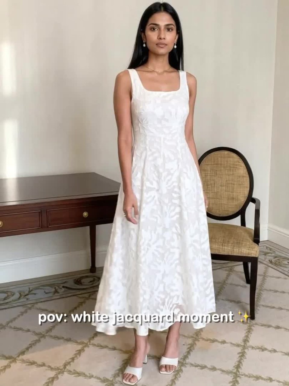 Buy Zucchini Jacquard A-Line Midi Dress - Dresses for Women
