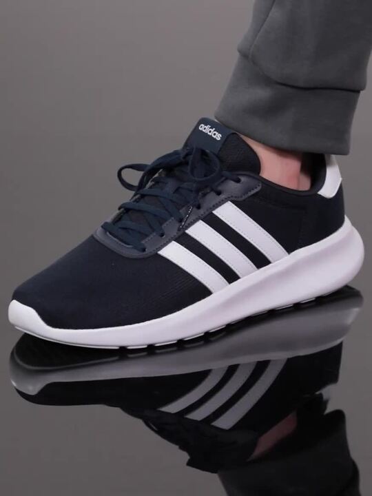 Buy ADIDAS Men Navy Blue Solid Lite Racer Sneakers Casual