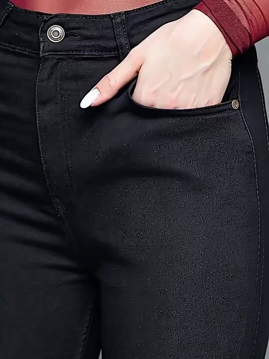 Buy Miss Chase Women Black Skinny Fit High-Rise Jeans Jeans for