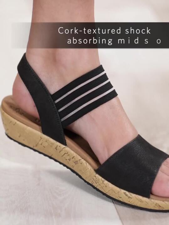 Buy Skechers Women Black Solid BRIE LO'PROFILE Open Toe Flats