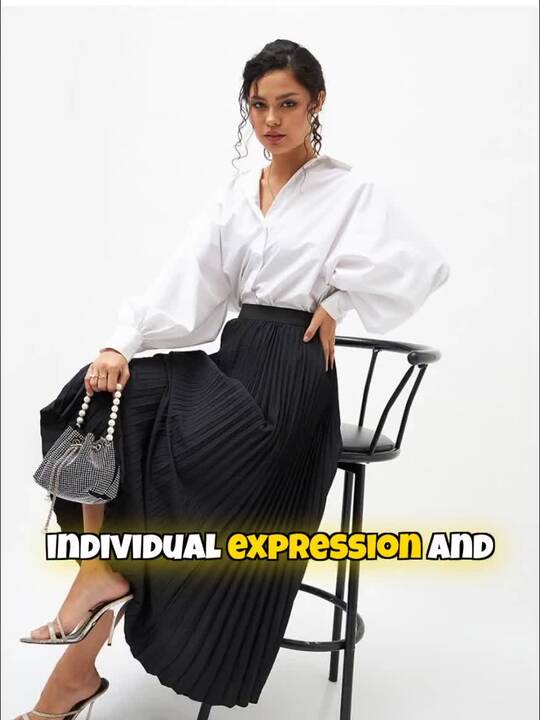 Buy SASSAFRAS Black Accordion Pleated Maxi Flared Skirt - Skirts