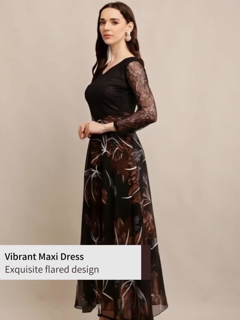 Flare Dress Raabta Fashion Black Georgette Dresses Black Georgette Dress