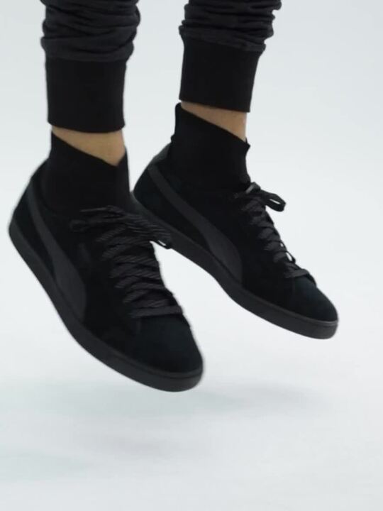 Buy Puma Unisex Black Classic Sock Suede Mid-Top Sneakers Casual