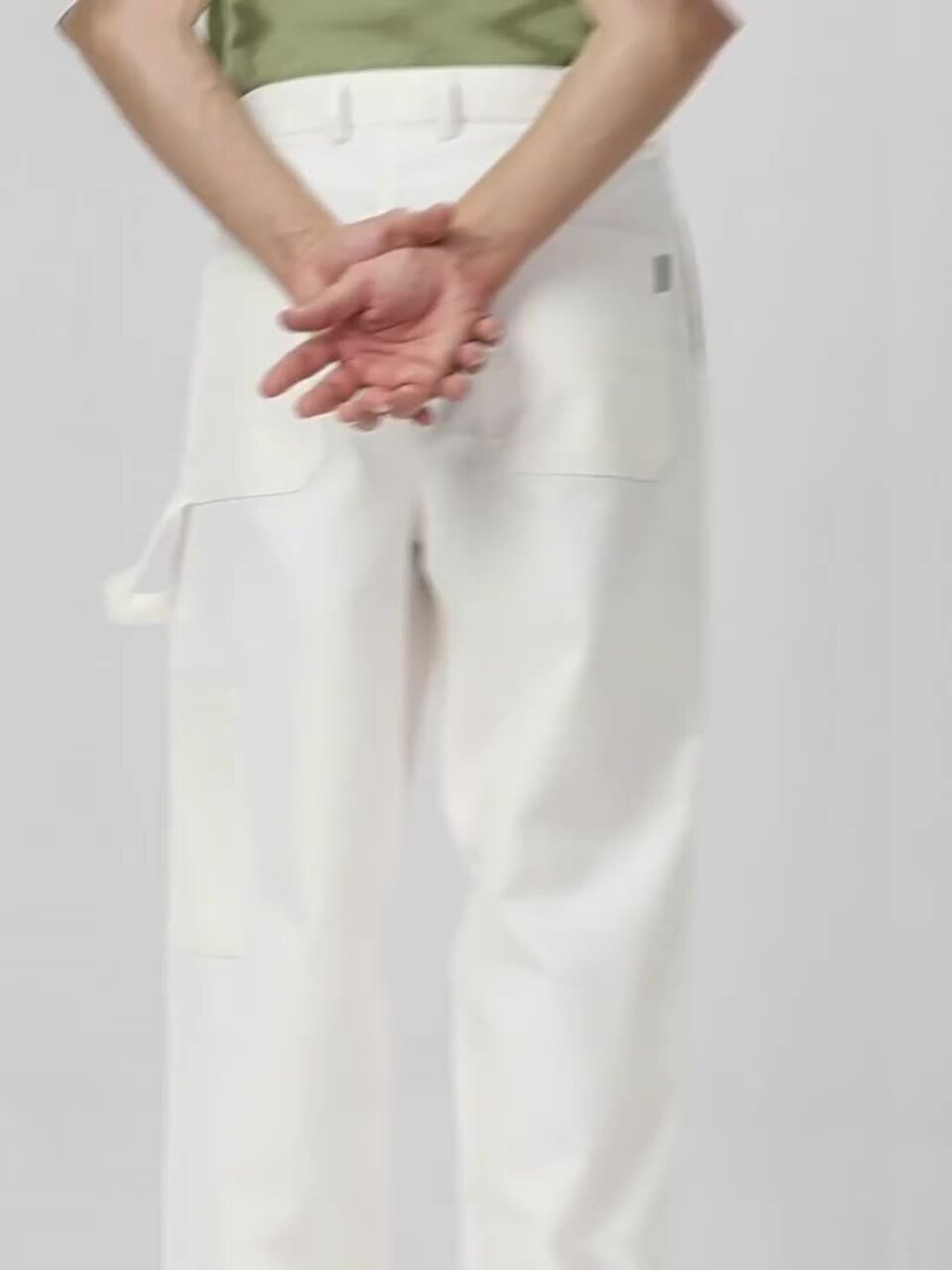 Buy Urbano Fashion Men's White Loose Baggy Fit Solid Carpenter
