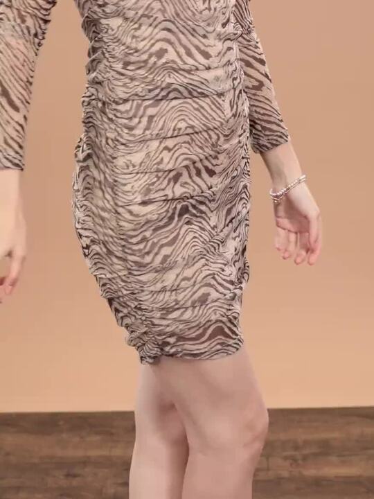 Buy NA-KD Animal Ruched Mesh Bodycon Dress - Dresses for Women 22641132 |  Myntra