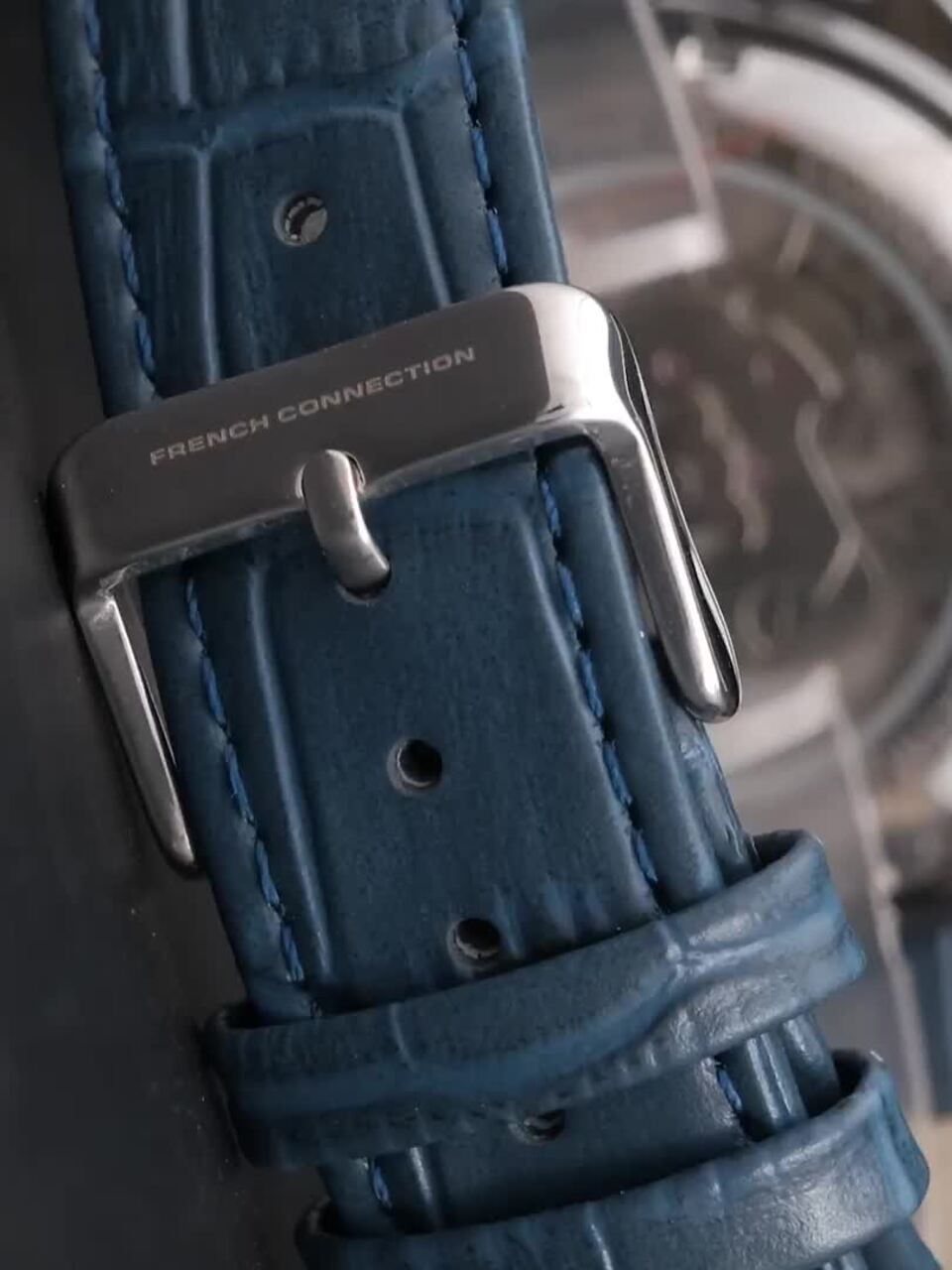 Buy French Connection Men Skeleton Dial & Leather Straps Analogue