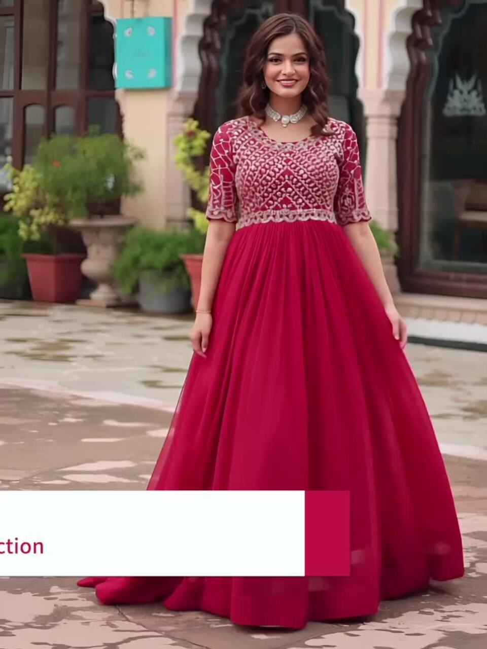 Buy KALINI Embroidered Sequined Detail Ethnic Maxi Dresses - Ethnic Dresses  for Women 31946579 | Myntra