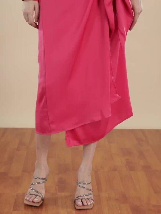 strapless open back dress Black and Pink Colorblock Maxi Dress – BLANK